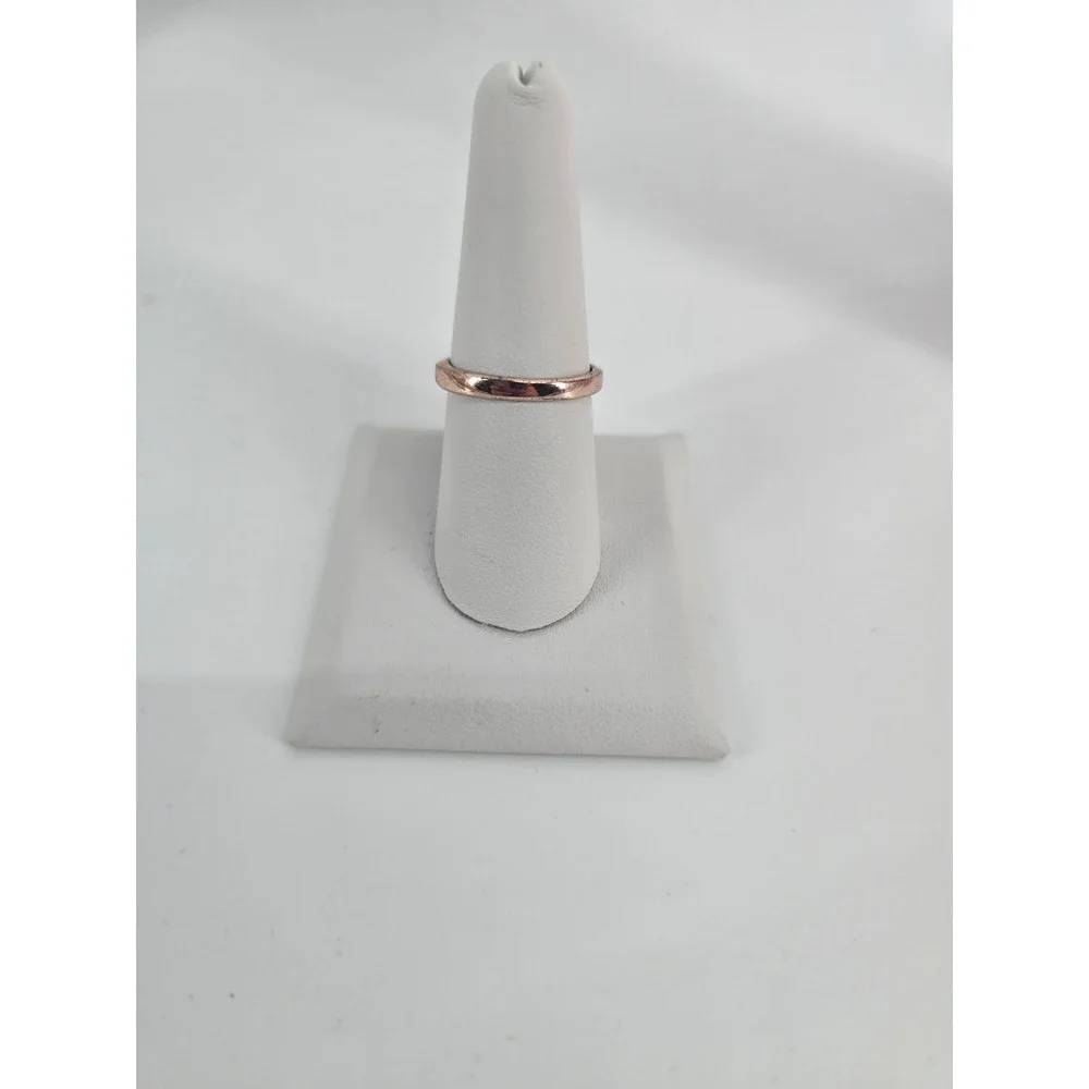 Ring Womens Size 7.5 Emerald Cut Faux Opal Rose Gold Tone Statement EUC